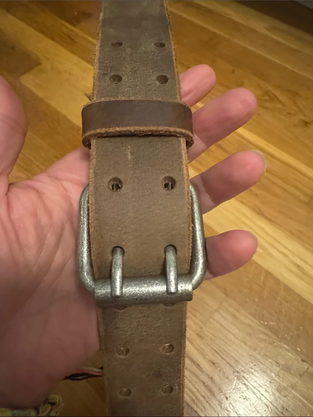 None brown leather